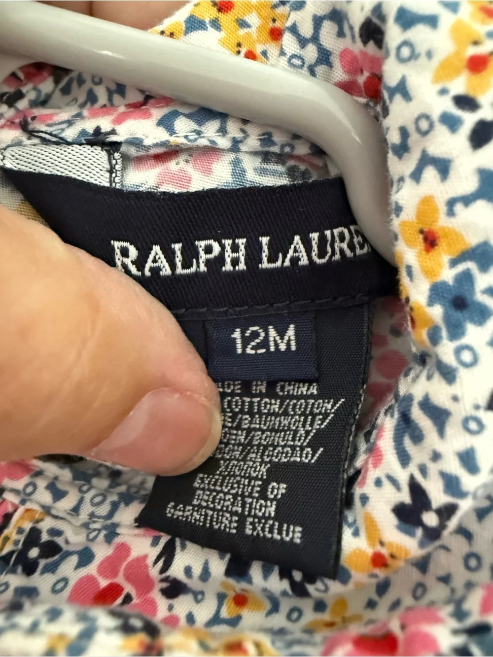 Ralph Lauren Baby Girls Jumper Dress and Floral top 12 Months